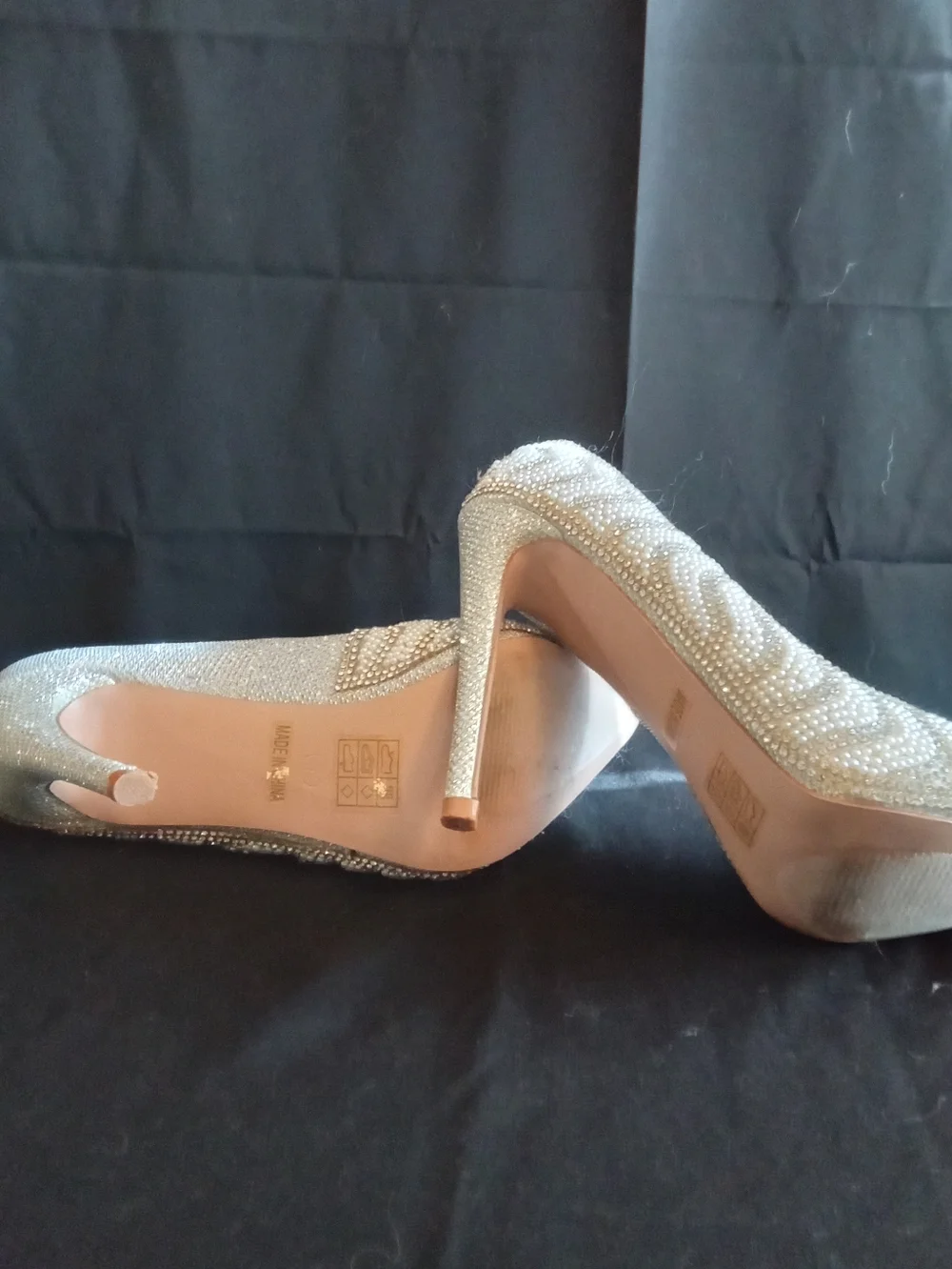 Lauren Lorraine Silve /pearl Beaded Pointed-Toe Pumps